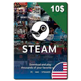 Подарочная Карта Steam 10 USD регион США (цифровой код)