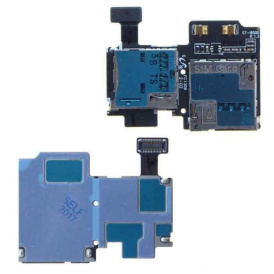 Шлейф Samsung i9500 Galaxy S4 c держателем sim и flash карты