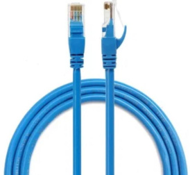 Сетевой кабель LAN, Cat 5 (кабель категории 5), длина 15 метров, синий.