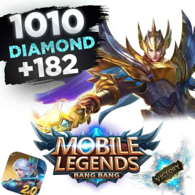 Mobile Legends 1010 алмаза + 182 алмаза бонус.