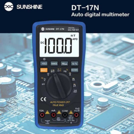 Мультиметр цифровой Sunshine DT-17N, АВТО режим, True RMS, автоотключение, подсветка.