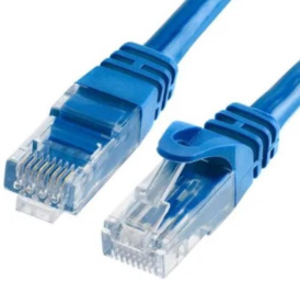Сетевой кабель LAN, Cat 5 (кабель категории 5), длина 15 метров, синий.