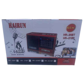 Радиоприёмник HAIRUN HR-20BT Bluetooth+USB+SD+фонарик