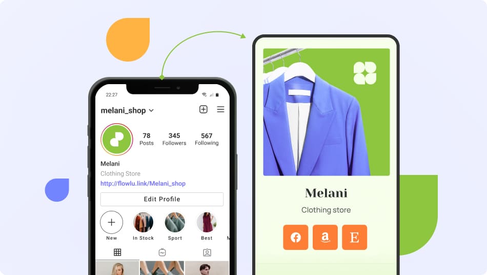 Flowlu.Link for Instagram Link in bio tool