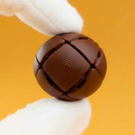 Zorbles Squishy Clicker антистресс игрушка, кликер для рук, мягкий сквиши с click эффектом коричневый