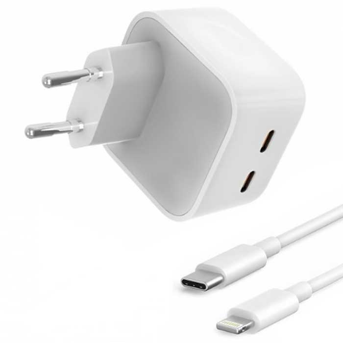 iPhone 14 Pro Max 50W USB-C+C Power Adapter