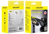 Наушники Awei T12P TWS Dual Dynamic River Earbuds (390 мАч) Black