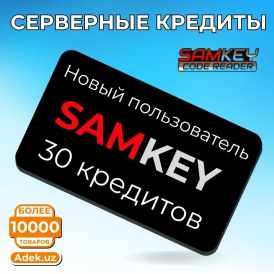 Серверные кредиты Samkey, 30 кредитов для нового пользователя (New User)