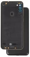Задняя панель корпуса для Samsung A115 Galaxy A11, черная, со стеклом камеры.
