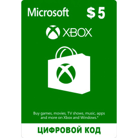 XBOX 5 USD подарочная карта регион США (цифровой код)