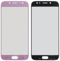 Стекло корпуса для Samsung J730F Galaxy J7 (2017), с OCA-пленкой, розовое.