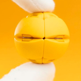 Zorbles Squishy Clicker антистресс игрушка, кликер для рук, мягкий сквиши с click эффектом желтый