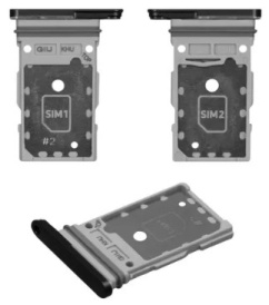 Держатель SIM-карты для Samsung G990B Galaxy S21 FE 5G, фиолетовый, lavender