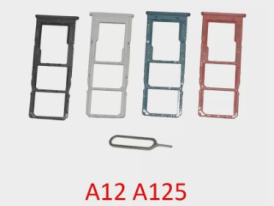 Держатель SIM-карты для Samsung A125F Galaxy A12, белый