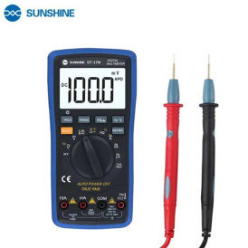 Мультиметр цифровой Sunshine DT-17N, АВТО режим, True RMS, автоотключение, подсветка.
