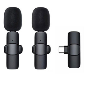 Петличный микрофон беспроводной с двумя микрофонами WM K9 (Type-C)