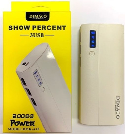 Внешний аккумулятор (Power bank) 3 USB Demaco A-42 20000 mAh