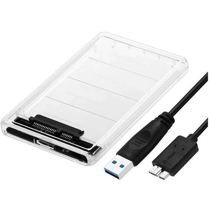 Корпус для Жесткого Диска UGREEN 2.5 Inch Hard Drive Box with Built-in USB 3.0 Cable, 30847