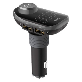 Автомобильное зарядное устройство с FM-трансмиттером Hoco E45, MP3 / WMA, SB 1 / 2: 5В – 2.4 А, 5В – 1А.