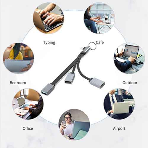 Адаптера USB наType C OTG 3,0  три кабеля  на USB 3,0 2,0 