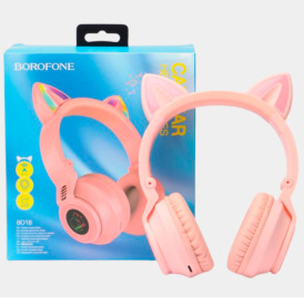 Беспроводные наушники Borofone BO18 Cat Ear с ушками 