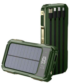 Внешний аккумулятор (Power bank), 10000mAh, 4USB, на солнечной батарее.