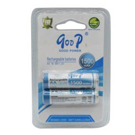 Аккумуляторная батарея Qoop Super Alkaline 2шт. AA 1500мАч, 1.2 В.