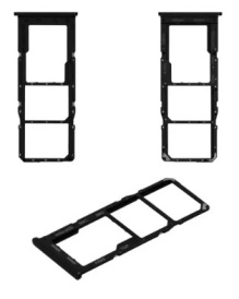 Держатель SIM-карты для Samsung A127 Galaxy A12 Nacho, черный