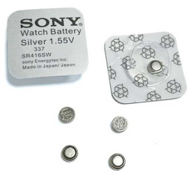Батарейки Sony 337, SR416SW на часы и микронаушники Orig.