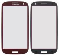 Стекло корпуса для Samsung I9300 Galaxy S3, I9305 Galaxy S3, красное.