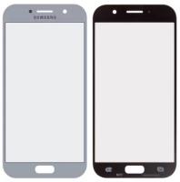 Стекло корпуса для Samsung A520F Galaxy A5 (2017), голубое, blue mist.