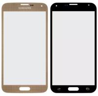 Стекло корпуса для Samsung G900F Galaxy S5, G900H Galaxy S5, G900T Galaxy S5, золотистое