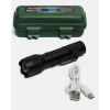 Металлический фонарь, светодиодный, аккумуляторный, с оптическим зумом, с usb шнуром.