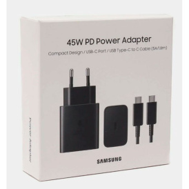 Быстрая зарядка, адаптер Samsung Galaxy 45W с кабелем Type-C