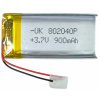 Аккумулятор UK 802030P, универсальный, 8x20x30 mm, Li-Ion, 900mAh, 3.7V, 2 Pin