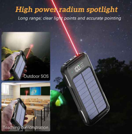 Внешний аккумулятор (Power bank), 10000mAh, 4USB, на солнечной батарее.