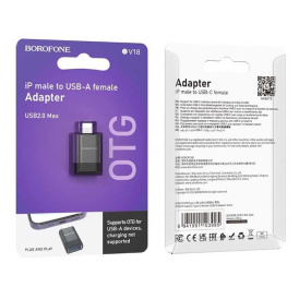 Адаптер Borofone BV18 OTG Lightning - USB 2.0 черный.