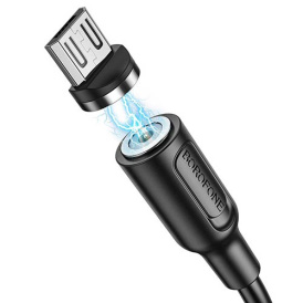 Кабель USB магнитный для зарядки BOROFONE BX41 Micro-USB, 1 м, ток до 2.4A.