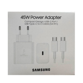 Быстрая зарядка, адаптер Samsung Galaxy 45W с кабелем Type-C