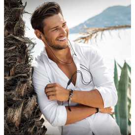 Проводные наушники Borofone BM61 Wanderer с микрофоном чёрные