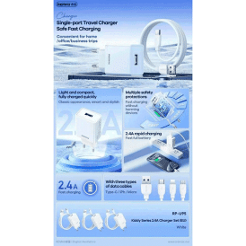 Зарядное устройство Remax RP-U95, 2.4A,  кабель USB-Type-C