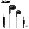 Наушники проводные, Inkax E31, 1.2M  с микрофоном черные