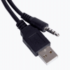 Кабель-переходник USB A - Jack 3.5,  AUX, 1.5м, черный