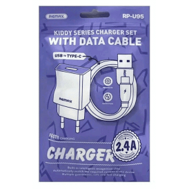 Зарядное устройство Remax RP-U95, 2.4A,  кабель USB-Type-C