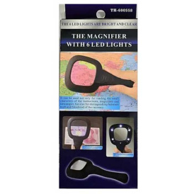 Лупа с светодиодами 6X.