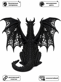 Декоративная фигурка Черный Дракон 3D-печать