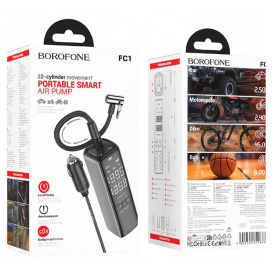 Автомобильный насос Borofone FC1, 120W, 160psi, 80db