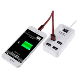 Портативный USB 2.0 HUB 4 порта P-1601 белый