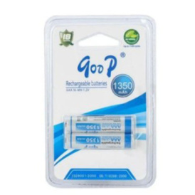 Аккумуляторная батарея Qoop Super Alkaline 2шт AA,1350мАч,1.2В, BATAR-QOOP-AA1350