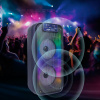Портативная колонка Gts-1873 Double 4 In Bluetooth, цветной подсветкой,  TWS, USB, TF, MP3, FM